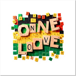 One Love: Jamaican Vibes Scrabble Tee Posters and Art